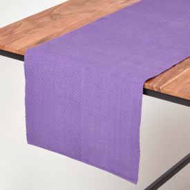 Cotton Plain Purple Table Runner