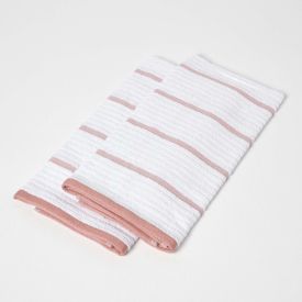 Terracotta Cotton Tea Towel Set of Two