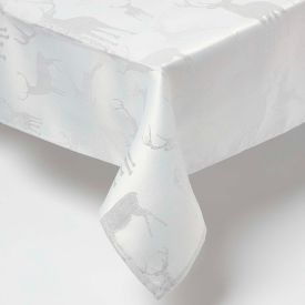 Silver Stag Christmas Table Cloth