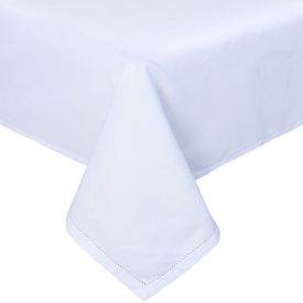 Plain Cotton White Tablecloth