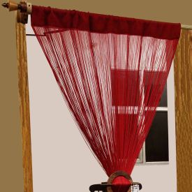 Polyester Red String Curtain