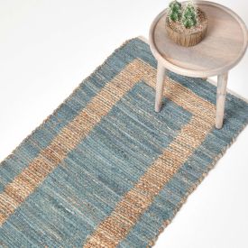 66x200cm Eco Friendly Recycled Homescapes Leather Hemp Natural Beige Grey Runner Hall Runner 100% Natural rug 