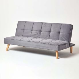 Bower Velvet Sofa Bed, Dark Grey