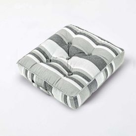 Morocco Striped Cotton Floor Cushion Monochrome