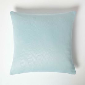 Pastel Blue Herringbone Chevron Prefilled Scatter Cushion 