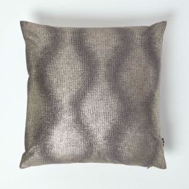 Metallic Silver Grey Filled Cushion, 50 x 50 cm