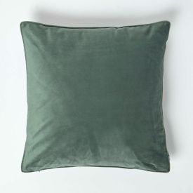 Soft Green Velvet Filled Cushion, 50 x 50 cm