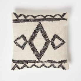 Koba Handwoven Traditional Black & Cream Cushion 45 x 45 cm
