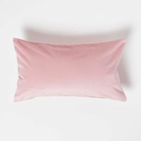 Pink Velvet Cushion, Bolster 30 x 50 cm