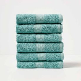 Turkish Cotton Hand Towel Set, Sea Green 