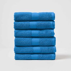 Turkish Cotton Hand Towel Set, Cobalt Blue