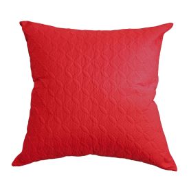 Ultrasonic Red Quilted Embossed Cushion Cover
