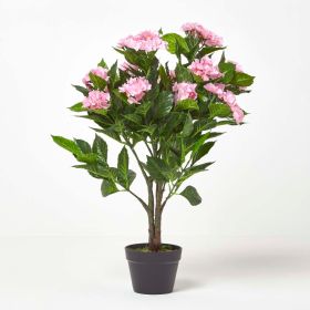 Pink Hydrangea Artificial Plant with Pot, 85 cm 