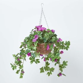 Purple Petunia Hanging Basket, 80 cm