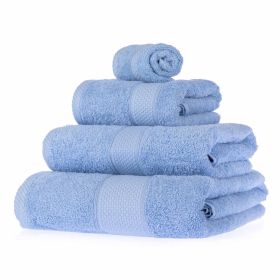 Turkish Cotton Light Blue Bath Towels Set