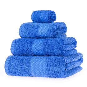 Turkish Cotton Royal Blue Bath Towel Set