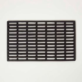 Black Grid Rubber Door Mat 61 x 38 cm