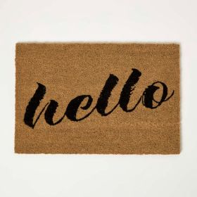"Hello" Coir Doormat 60 x 40 cm