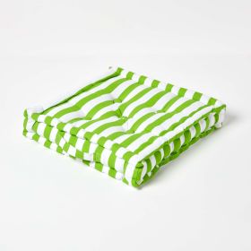 Cotton Green Thick Stripe Floor Cushion