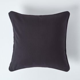 Cotton Plain Black Cushion Cover