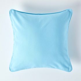 Cotton Plain Blue Cushion Cover