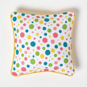 Cotton Multi Colour Polka Dots Cushion Cover