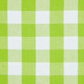Cotton Block Check Green Gingham Fabric 150cm Wide