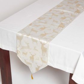 Gold Stag Christmas Table Runner