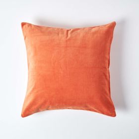 Burnt Orange Velvet Cushion Cover