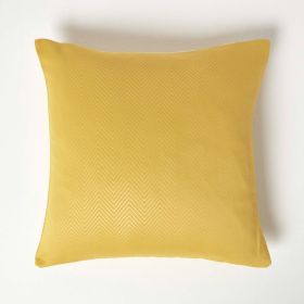 Mustard Yellow Herringbone Chevron Cushion Cover