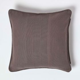 Cotton Rajput Ribbed Grey Cushion