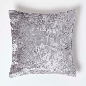 Silver Luxury Crushed Velvet Cushion Cover