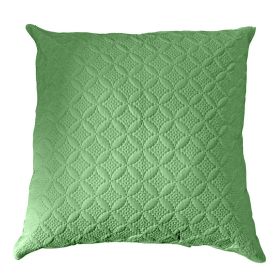 Ultrasonic Green Quilted Embossed Cushion Cover