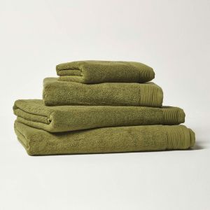 Set of 2 Bathroom Towels 100% Turkish Cotton 520gsm Grey Emperors Dream 70x130cm 