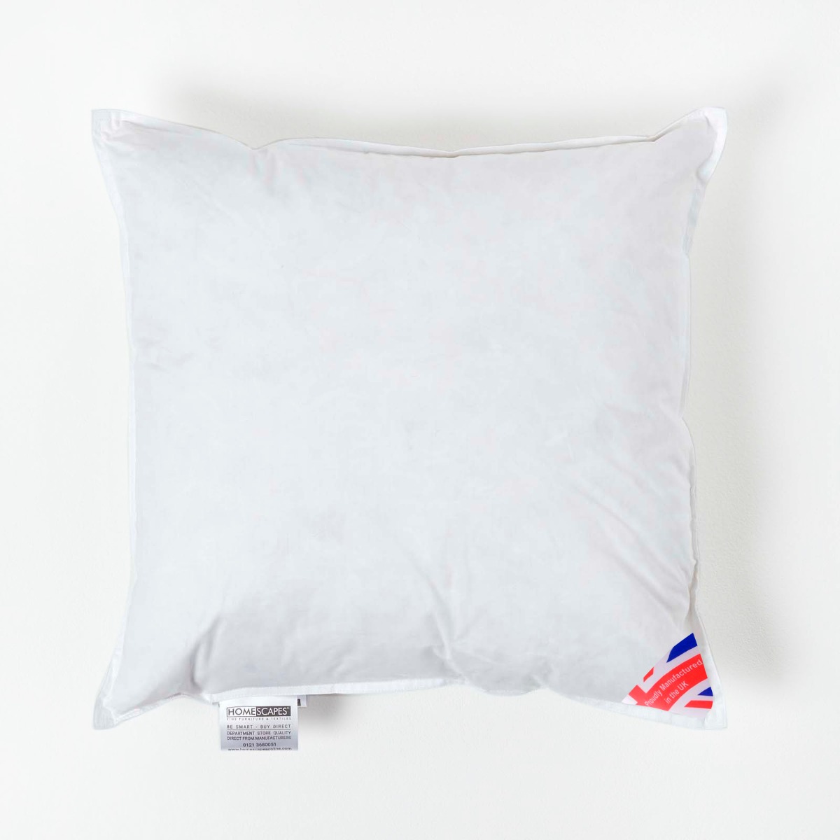 12x12 Inches 100% Cotton White YUXINJIE Pack of 2 Duck Feather & Down Cushion Pad Inner Insert 